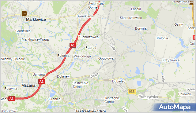 mapa Gogołowa, Gogołowa na mapie Targeo
