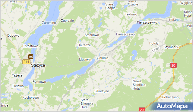 mapa Gołubie, Gołubie na mapie Targeo