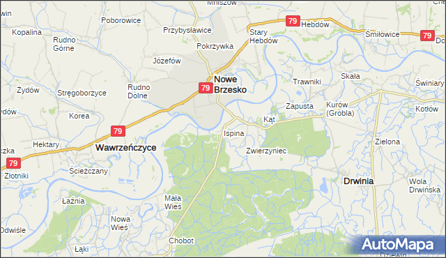mapa Ispina, Ispina na mapie Targeo