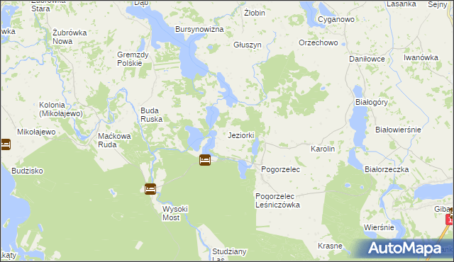 mapa Jeziorki gmina Krasnopol, Jeziorki gmina Krasnopol na mapie Targeo