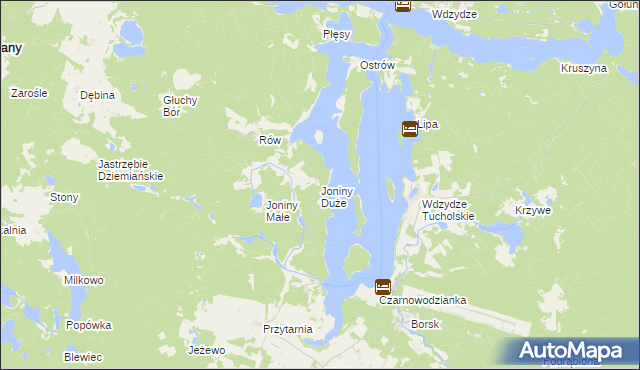 mapa Joniny Duże, Joniny Duże na mapie Targeo