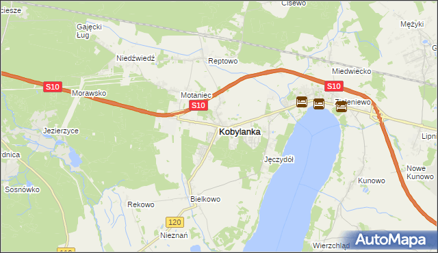 mapa Kobylanka powiat stargardzki, Kobylanka powiat stargardzki na mapie Targeo