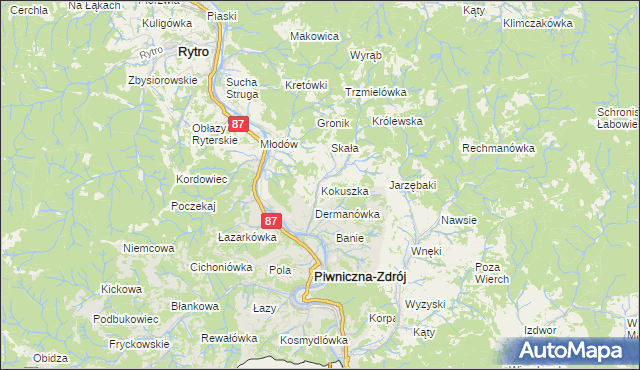 mapa Kokuszka, Kokuszka na mapie Targeo