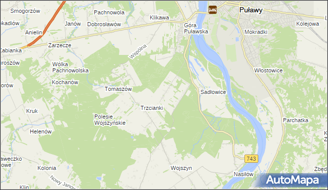 mapa Kolonia Góra Puławska, Kolonia Góra Puławska na mapie Targeo