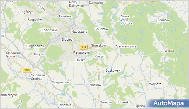 mapa Koszyn, Koszyn na mapie Targeo