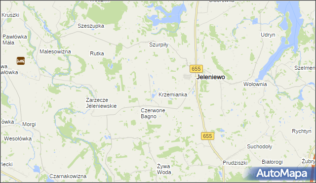 mapa Krzemianka, Krzemianka na mapie Targeo