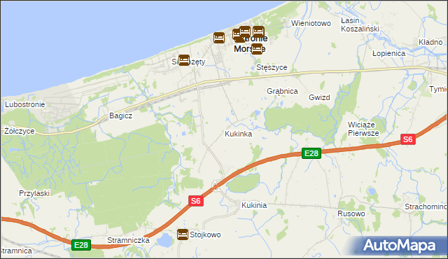 mapa Kukinka, Kukinka na mapie Targeo