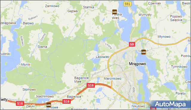 mapa Lasowiec, Lasowiec na mapie Targeo