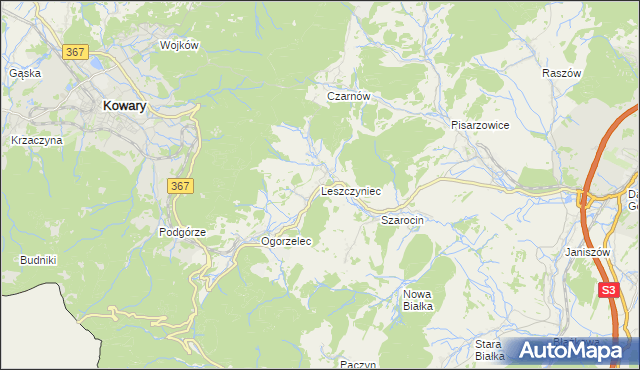 mapa Leszczyniec, Leszczyniec na mapie Targeo