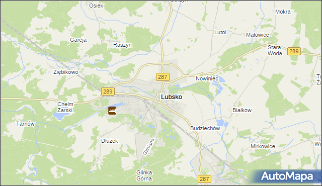 mapa Lubsko, Lubsko na mapie Targeo