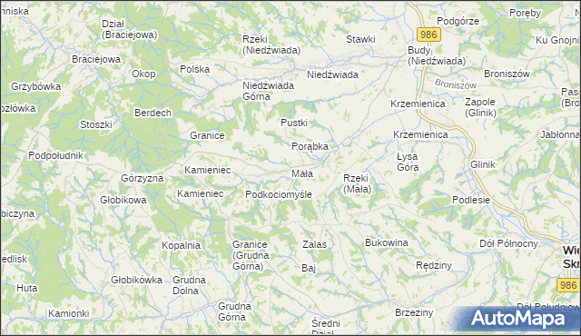 mapa Mała, Mała na mapie Targeo