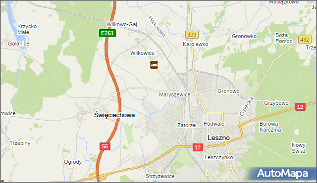 mapa Maryszewice, Maryszewice na mapie Targeo