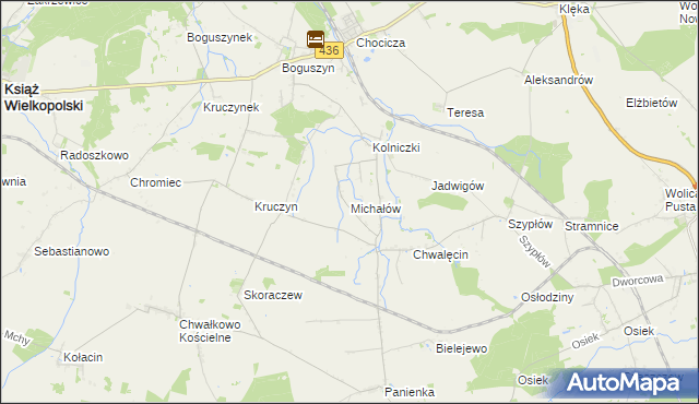mapa Michałów gmina Nowe Miasto nad Wartą, Michałów gmina Nowe Miasto nad Wartą na mapie Targeo