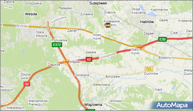 mapa Michałówek gmina Wiązowna, Michałówek gmina Wiązowna na mapie Targeo
