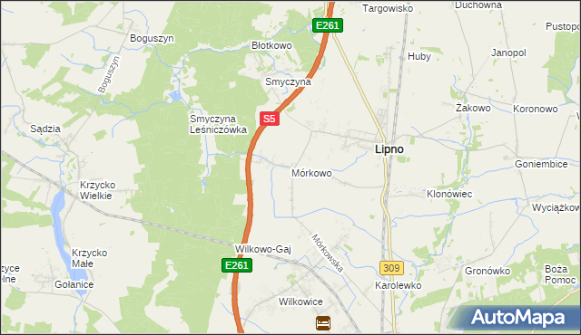 mapa Mórkowo, Mórkowo na mapie Targeo