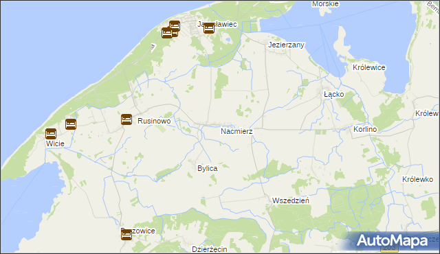 mapa Nacmierz, Nacmierz na mapie Targeo