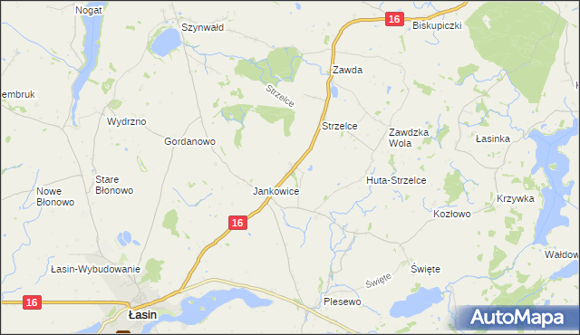 mapa Nowe Jankowice gmina Łasin, Nowe Jankowice gmina Łasin na mapie Targeo