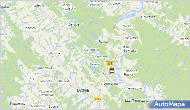 mapa Obarzym, Obarzym na mapie Targeo