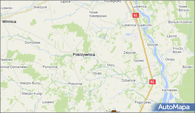 mapa Obrębek, Obrębek na mapie Targeo