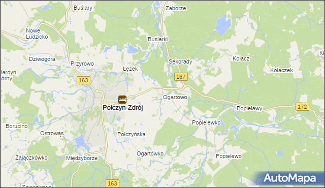 mapa Ogartowo, Ogartowo na mapie Targeo