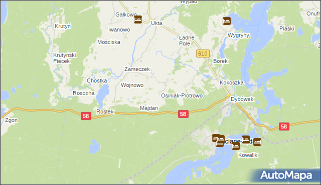 mapa Osiniak-Piotrowo, Osiniak-Piotrowo na mapie Targeo