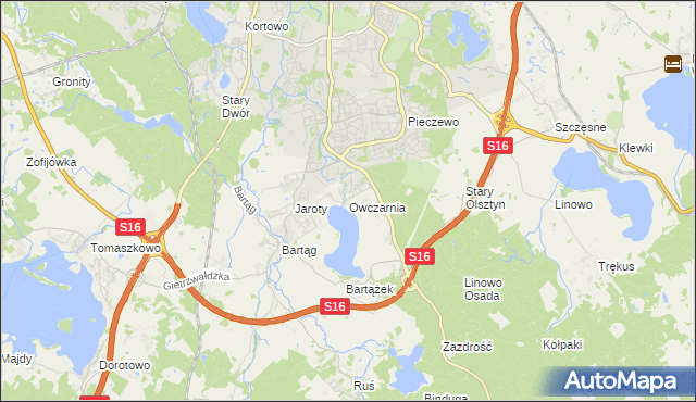 mapa Owczarnia gmina Stawiguda, Owczarnia gmina Stawiguda na mapie Targeo