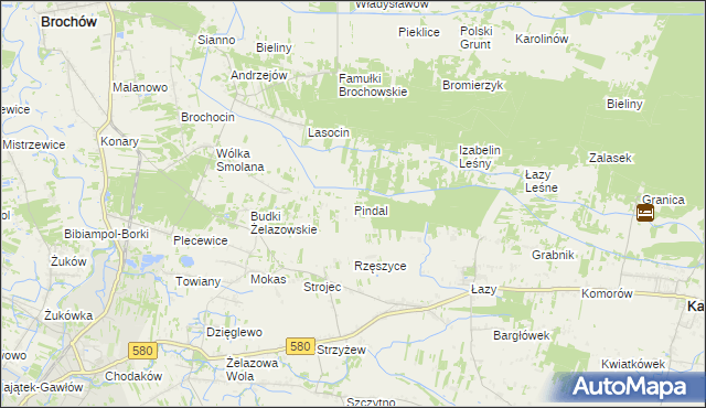 mapa Pindal, Pindal na mapie Targeo