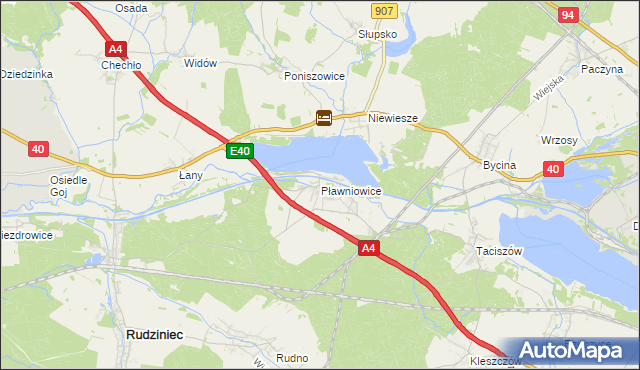 mapa Pławniowice, Pławniowice na mapie Targeo