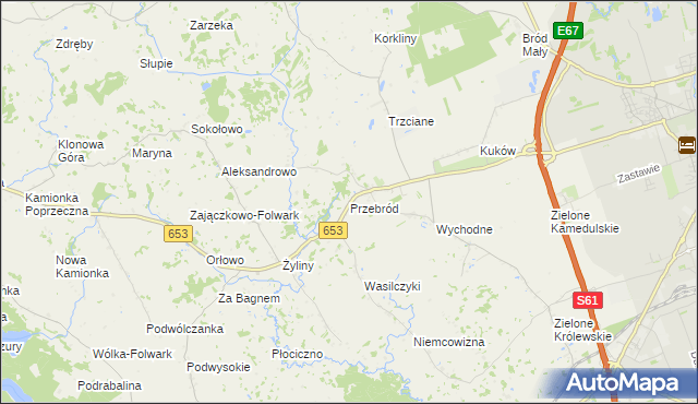 mapa Przebród, Przebród na mapie Targeo