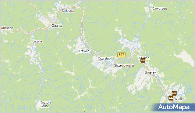 mapa Przysłup, Przysłup na mapie Targeo