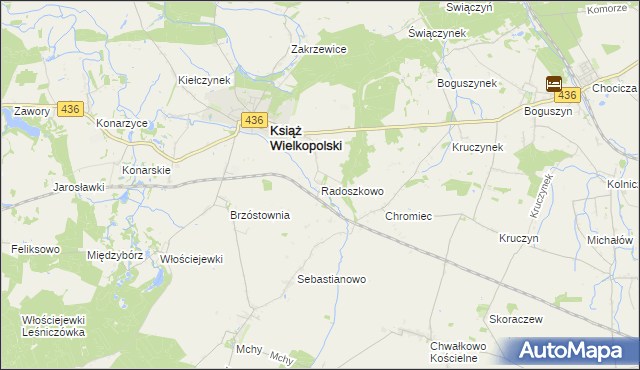 mapa Radoszkowo, Radoszkowo na mapie Targeo