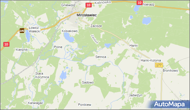 mapa Setnica, Setnica na mapie Targeo