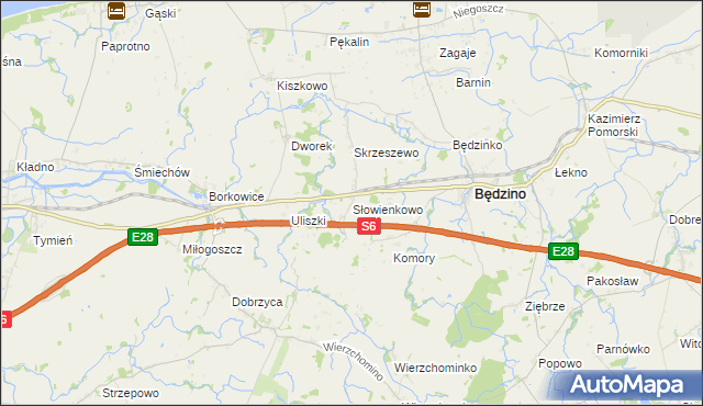 mapa Słowienkowo, Słowienkowo na mapie Targeo