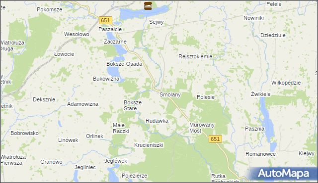 mapa Smolany, Smolany na mapie Targeo