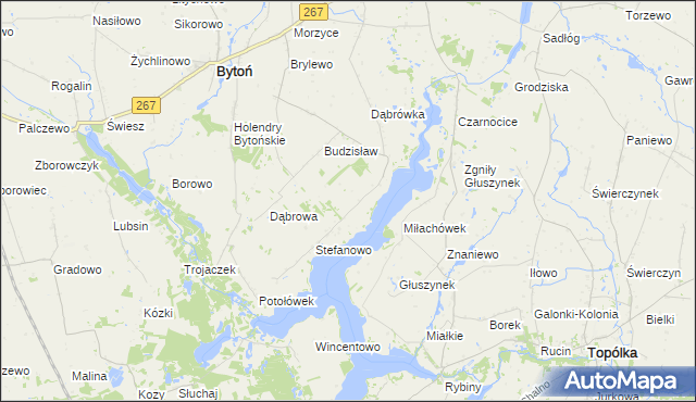 mapa Sokołowo gmina Bytoń, Sokołowo gmina Bytoń na mapie Targeo
