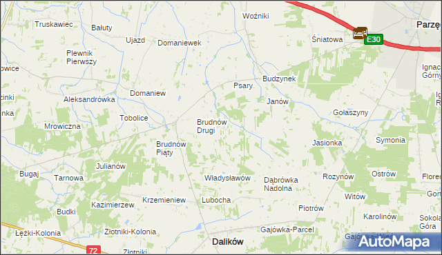 mapa Stefanów gmina Dalików, Stefanów gmina Dalików na mapie Targeo