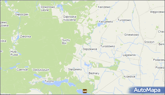 mapa Stęszewice, Stęszewice na mapie Targeo