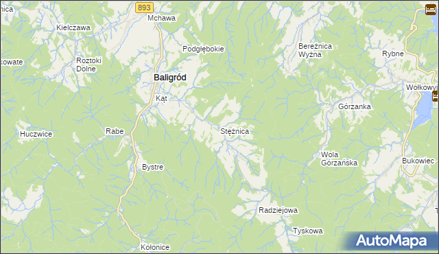 mapa Stężnica, Stężnica na mapie Targeo