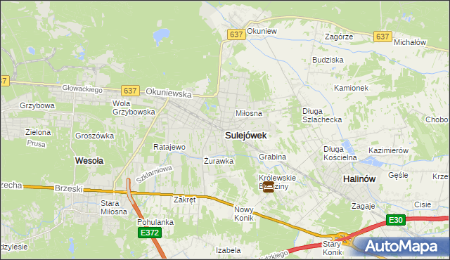 mapa Sulejówek, Sulejówek na mapie Targeo