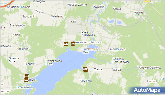 mapa Swolszewice Małe, Swolszewice Małe na mapie Targeo