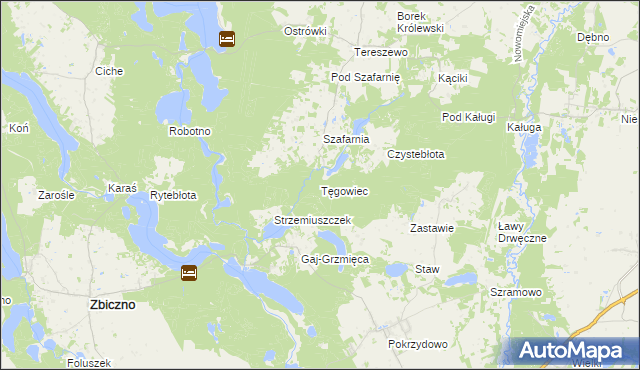 mapa Tęgowiec, Tęgowiec na mapie Targeo