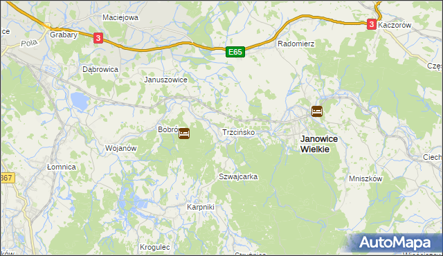 mapa Trzcińsko, Trzcińsko na mapie Targeo