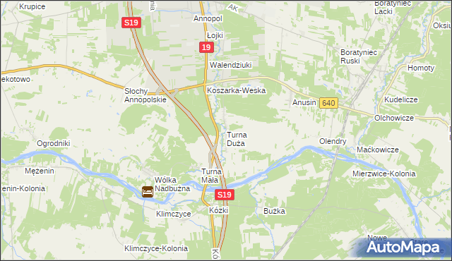 mapa Turna Duża, Turna Duża na mapie Targeo