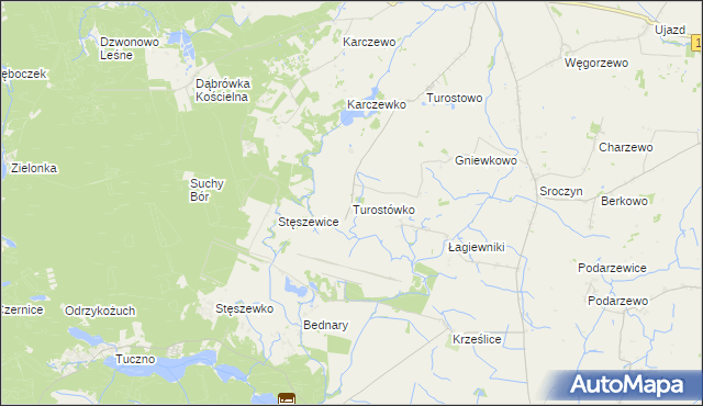 mapa Turostówko, Turostówko na mapie Targeo