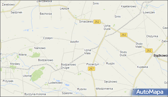 mapa Ujma Mała, Ujma Mała na mapie Targeo