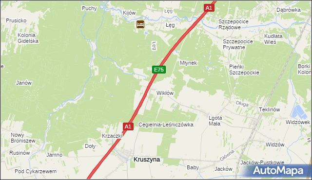 mapa Wikłów, Wikłów na mapie Targeo