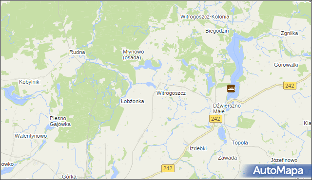 mapa Witrogoszcz, Witrogoszcz na mapie Targeo