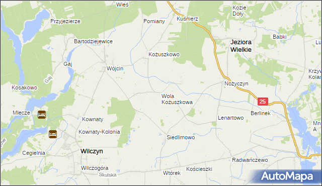 mapa Wola Kożuszkowa, Wola Kożuszkowa na mapie Targeo