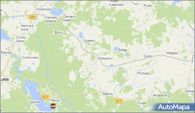 mapa Wołowno, Wołowno na mapie Targeo