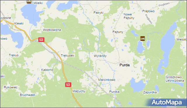mapa Wyrandy, Wyrandy na mapie Targeo